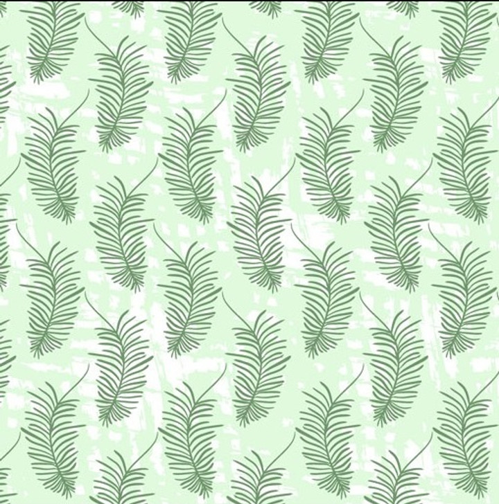 Aussie Florals Leaves Light Green 1004B1 Cotton Quilting Fabric