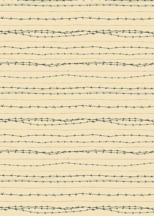 Anzac Day Remembering Day Barb Wire Cotton Quilting Fabric 55cm
