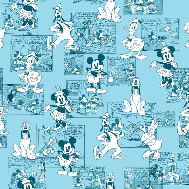 Disney Mickey  Mouse and Friends Sensational 6 Comic Strip Cotton Quilting Fabric