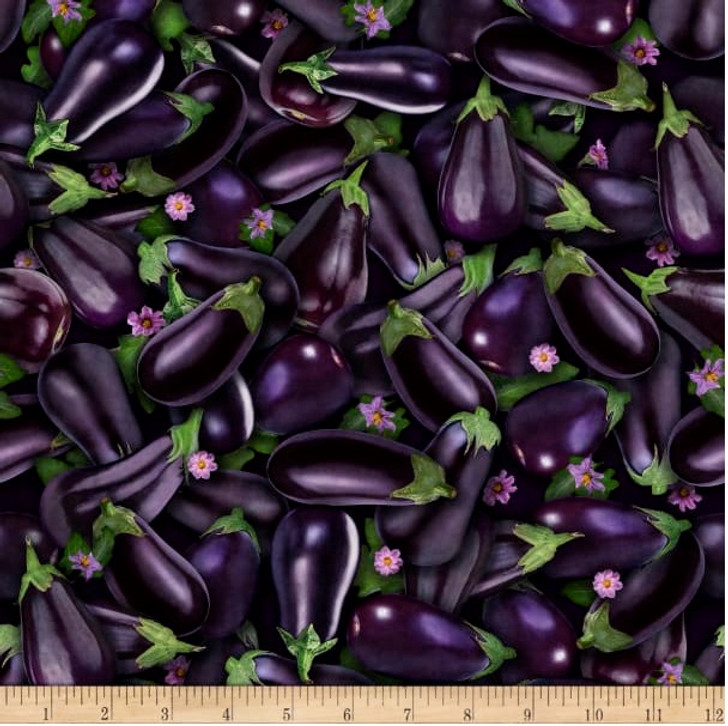 Fresh Eggplant Packed 28471-VJ Cotton Quilting Fabric