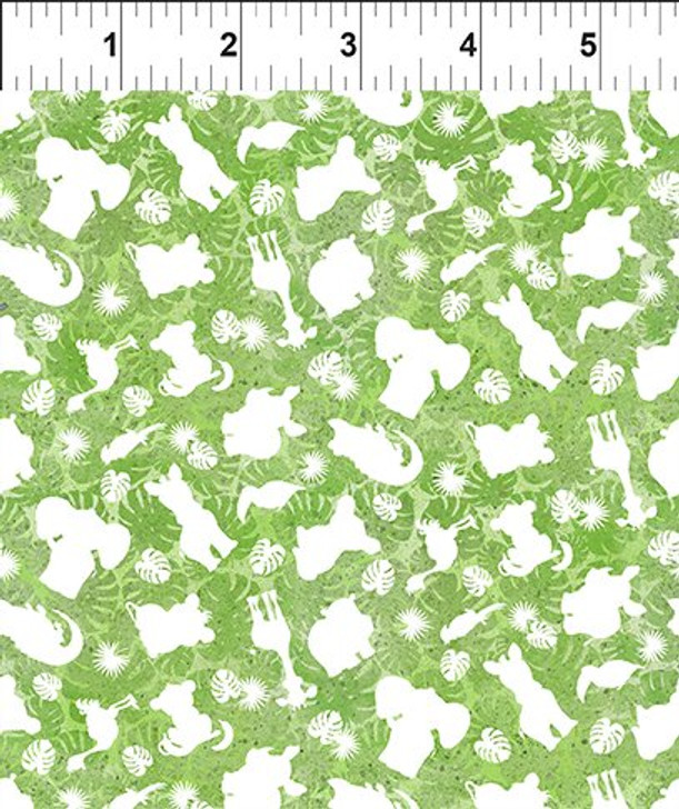 In The Beginning Jungle Friends Animal Tonal Cotton Quilting Fabric
