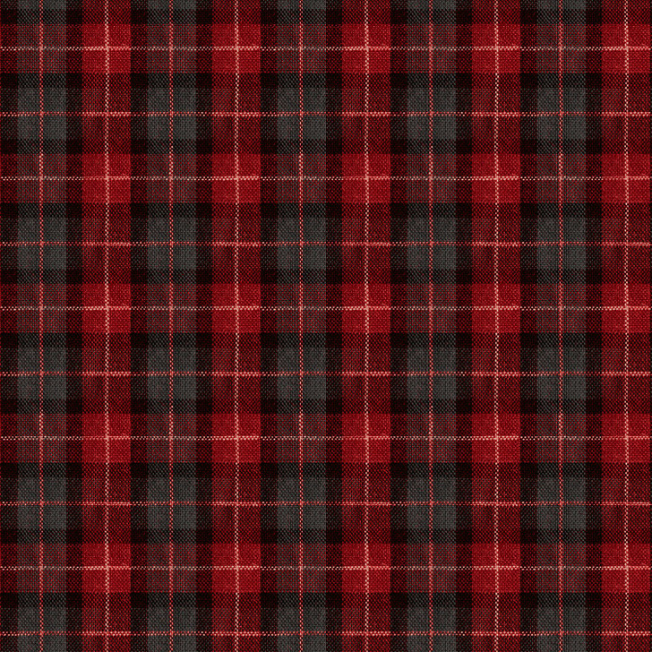 Lumber Checks Red Cotton Quilting Fabric