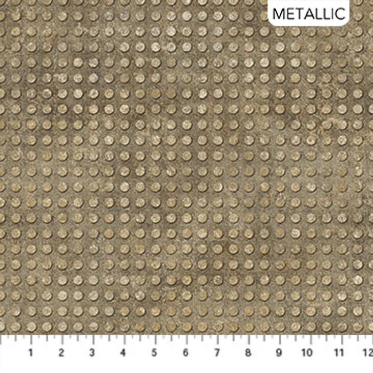 Stonehenge Heavy Metal Dots Gold 23739M-32 Cotton Quilting Fabric