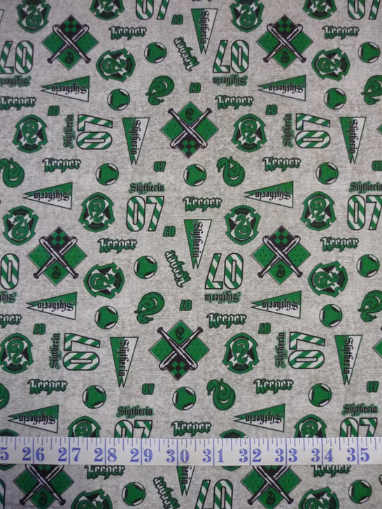 Harry Potter Wizarding World Slytherin Pride Cotton Quilting Fabric