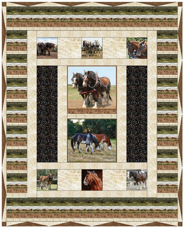 Heavy Horses Quilt Pattern - Free  - Download is sent via email