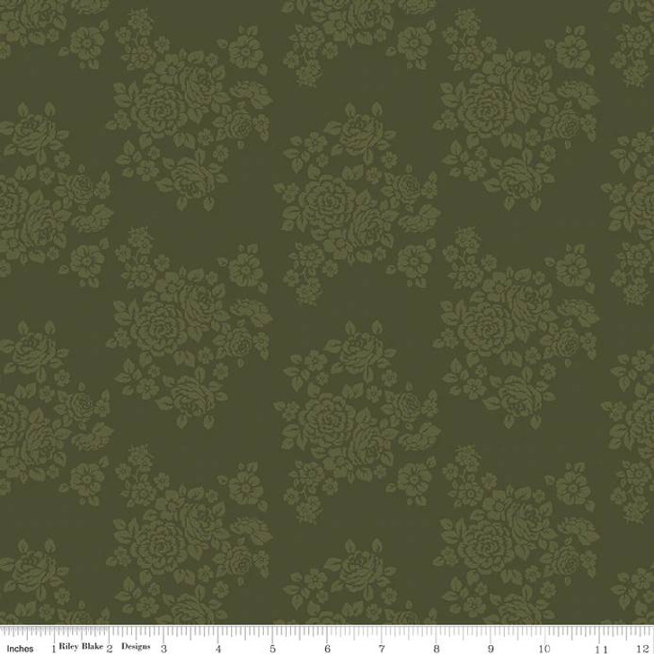 Anne of Green Gables Roses C10606 Forest Cotton Quilting Fabric