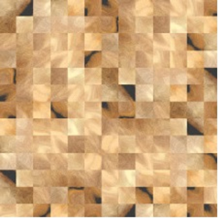 Checkmate Square Inlay Cream Tones 28666-A Cotton Quilting Fabric