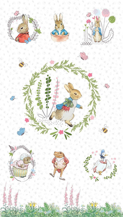 Peter Rabbit and Friends 2565C-D6 Cotton Quilting Fabric Panel