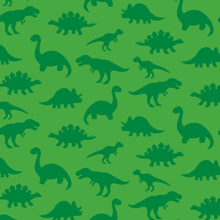 Dinosaur Dance Green Tone on Tone Cotton Quilting Fabric