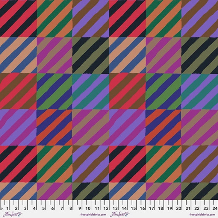 Kaffe Fassett Regimental Ties Dark PWGP189-DARK Cotton Quilting Fabric