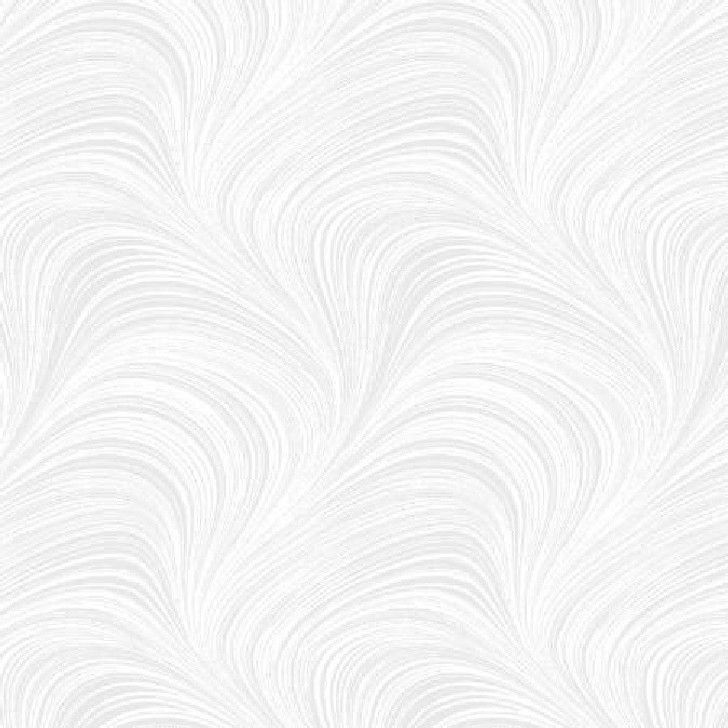 Wave Texture White Cotton Quilting Fabric