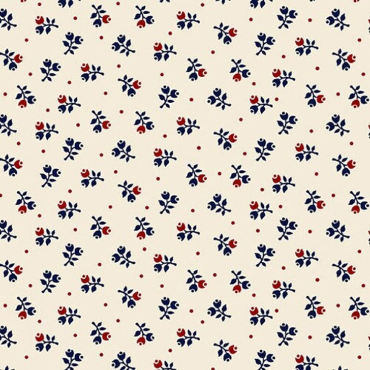 Down On the Farm Flower Buds Ecru 9659-44 Cotton Quilting Fabric