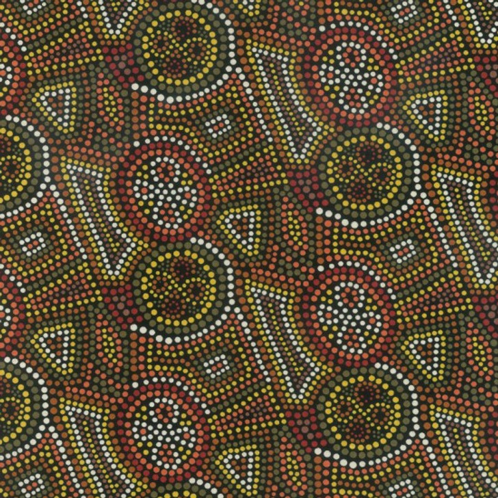 Australian Aboriginal Inspired Birrong Multi Cotton Quilting Fabric