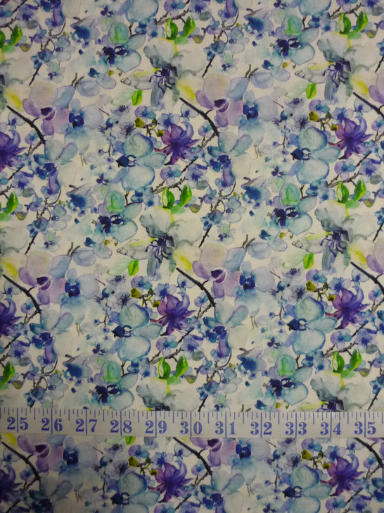 Leah Collection Allover Floral Cotton Quilting Fabric