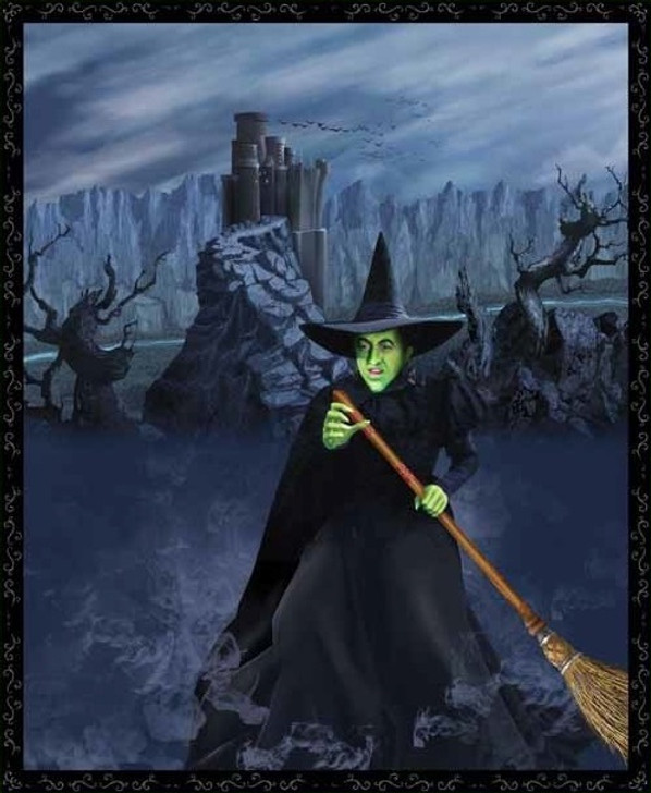 Wizard of Oz Wicked Witch 75th Anniversary Cotton Quilting Fabric Panel