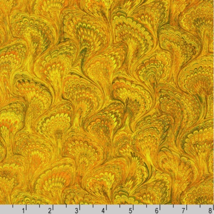 Library of Rarities Curry Swirls SRKD19602291 Cotton Quilting Fabric