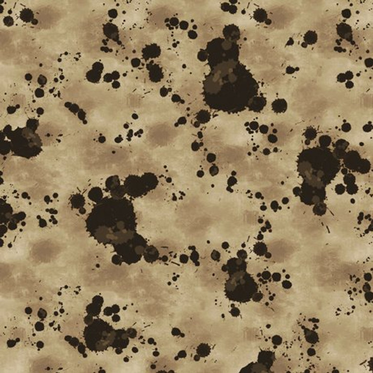 Mr Mechanic Oil Spots Tan 28875-A Cotton Quilting Fabric