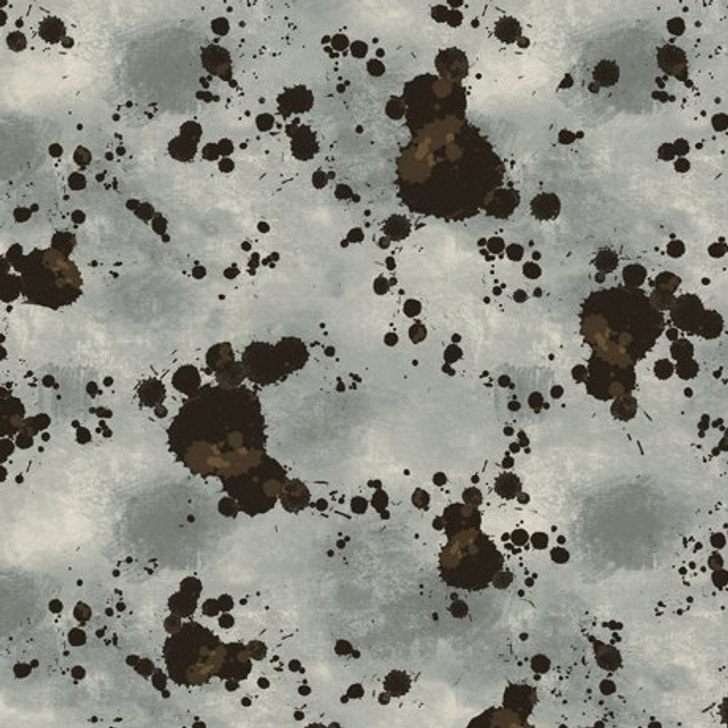 Mr Mechanic Oil Spots Grey 28875-K Cotton Quilting Fabric