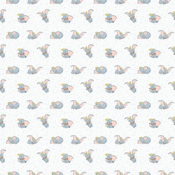 Disney Dumbo Classic Many Faces Cotton Quilting Fabric 1/2 YARD