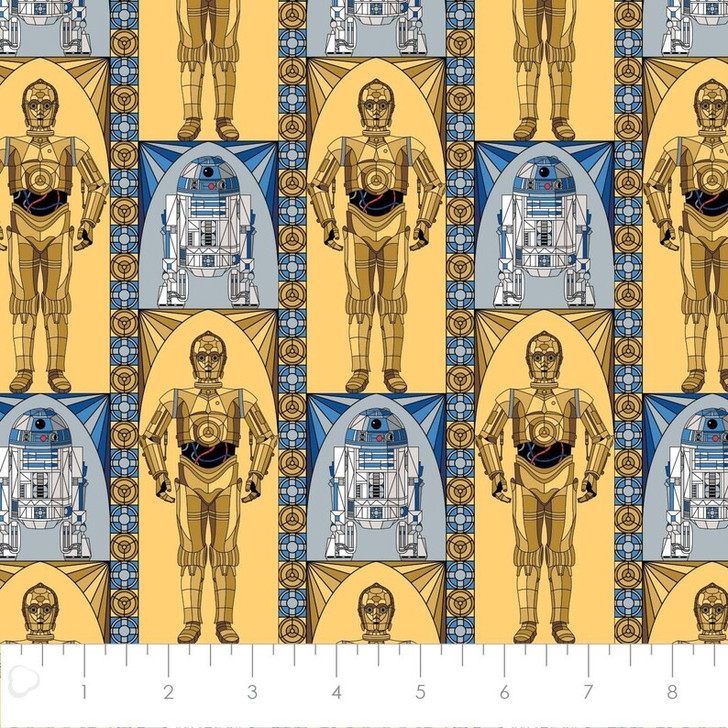 Star Wars Stained Glass Droids 73011250-1 Cotton Quilting Fabric