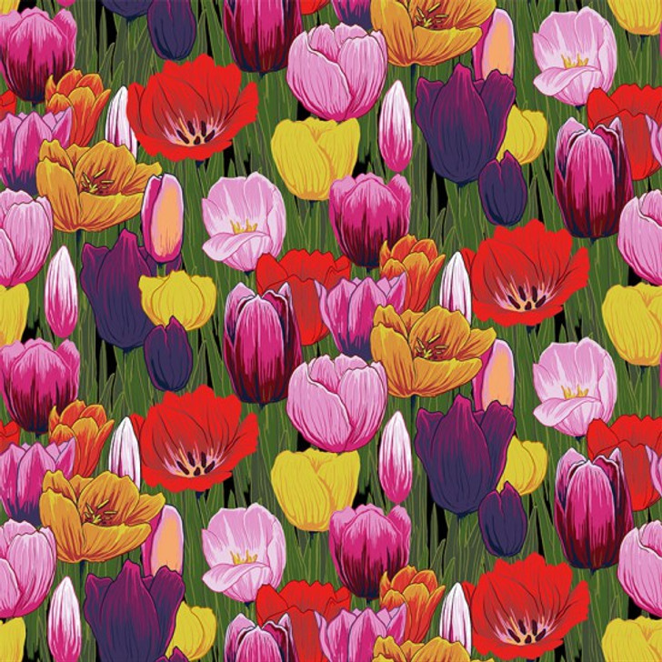 Flower Market Tulips Multi 81090/107 Cotton Quilting Fabric