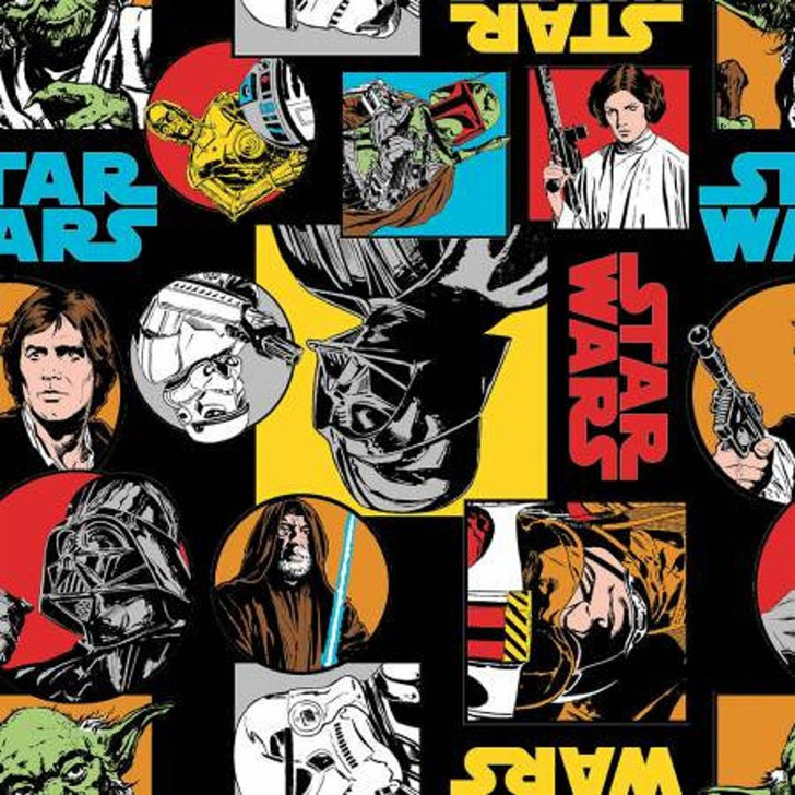 Star Wars Cartoon Characters Cotton FLANNEL Fabric