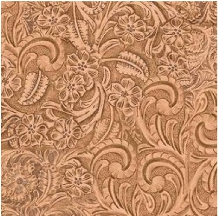 Big Sky Country Tooled Leather Caramel CX11306-CARA Cotton Quilting Fabric