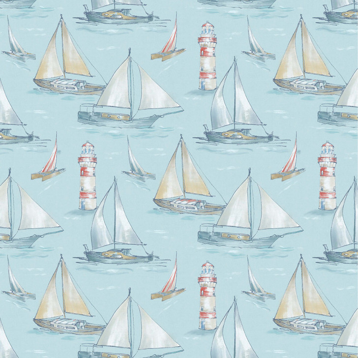 Coastal Living Boating Blue CX11432-BLUE-D Cotton Quilting Fabric