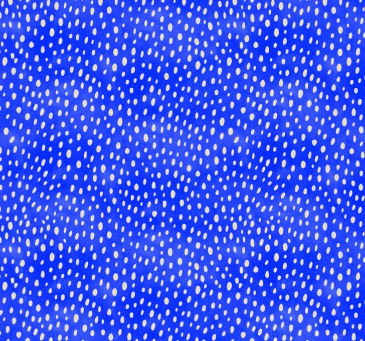 African Story Droplets Bue705E-BLUE Cotton Quilting Fabric