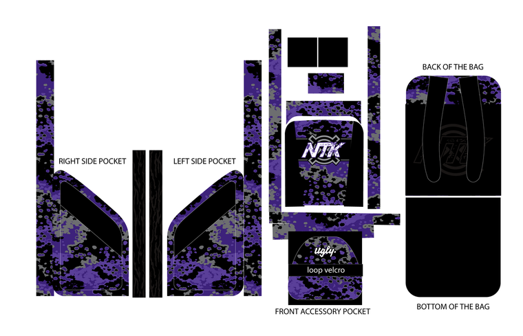 (PURPLE) NTK FLECKTARN  WARRIOR GEAR BAG