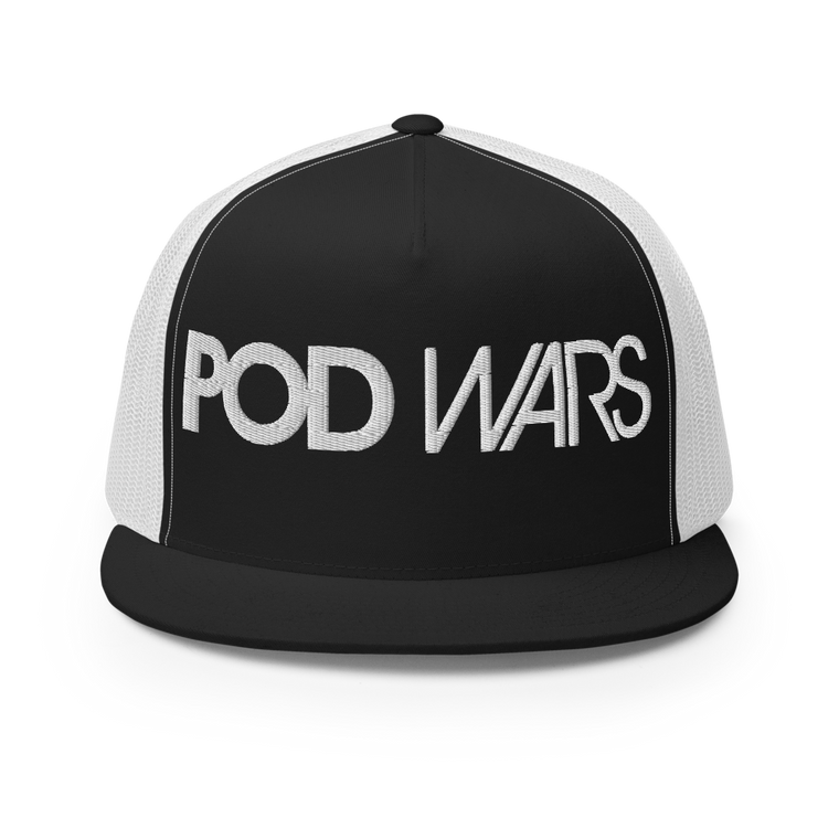 Pod Wars "Conspiracy" Trucker Hat (WHT/BLK)