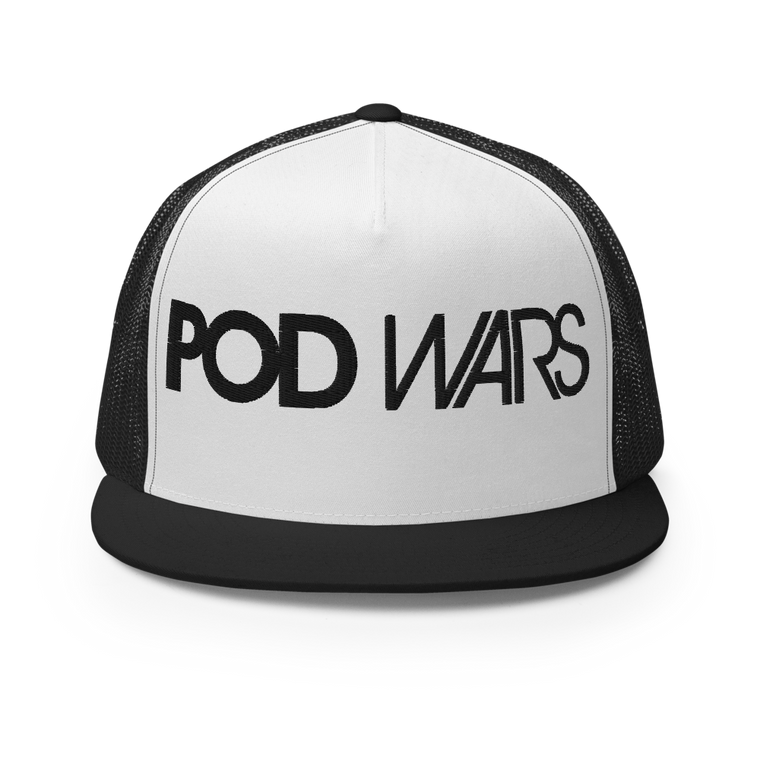 Pod Wars "Conspiracy" Trucker Hat (BLK/WHT/BLK)