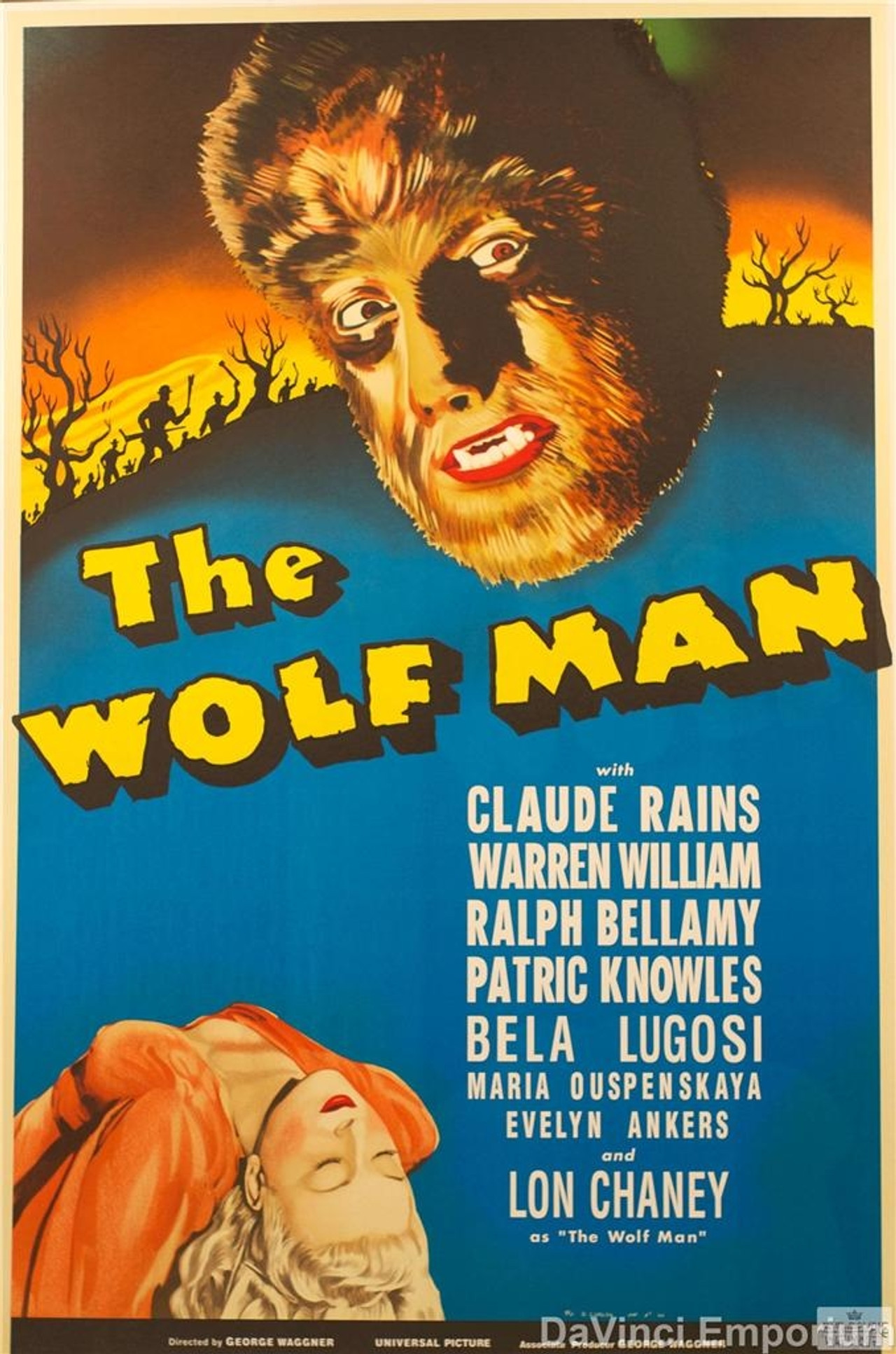 The Wolf Man 1941 Movie Poster Lithograph DaVinci Emporium