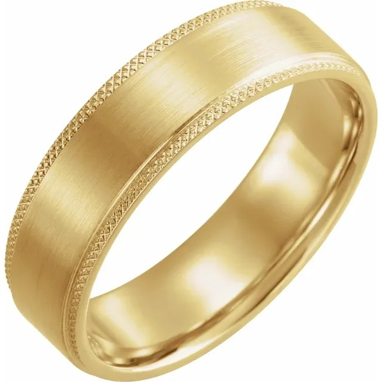 Men's Woven Milgrain Edge Wedding Ring