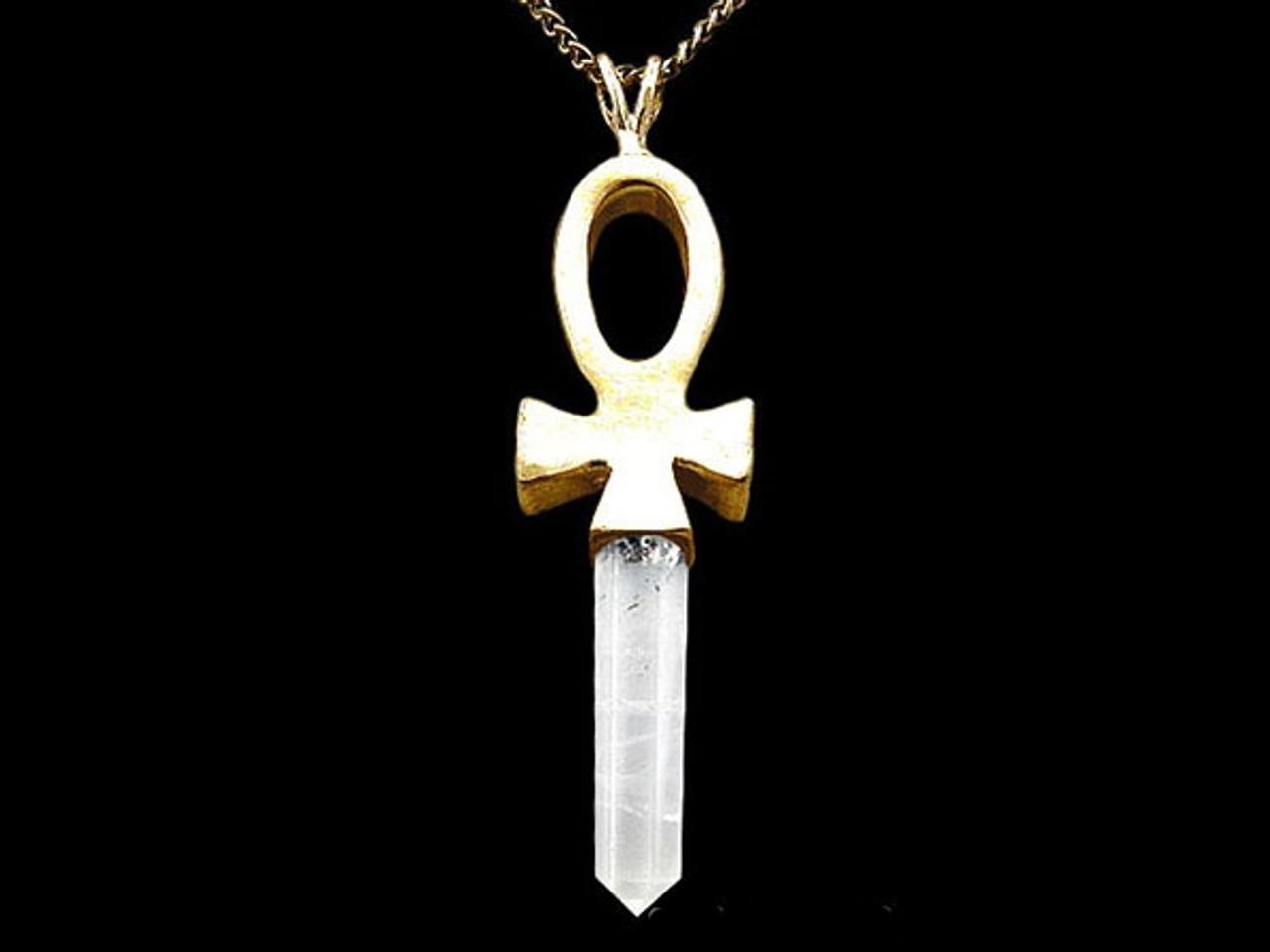 Egyptian Crystal Ankh Necklace