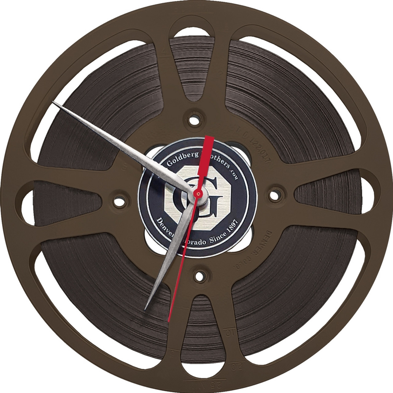 10 1/2 Inch 16MM Film Reel Wall Clock - DaVinci Emporium