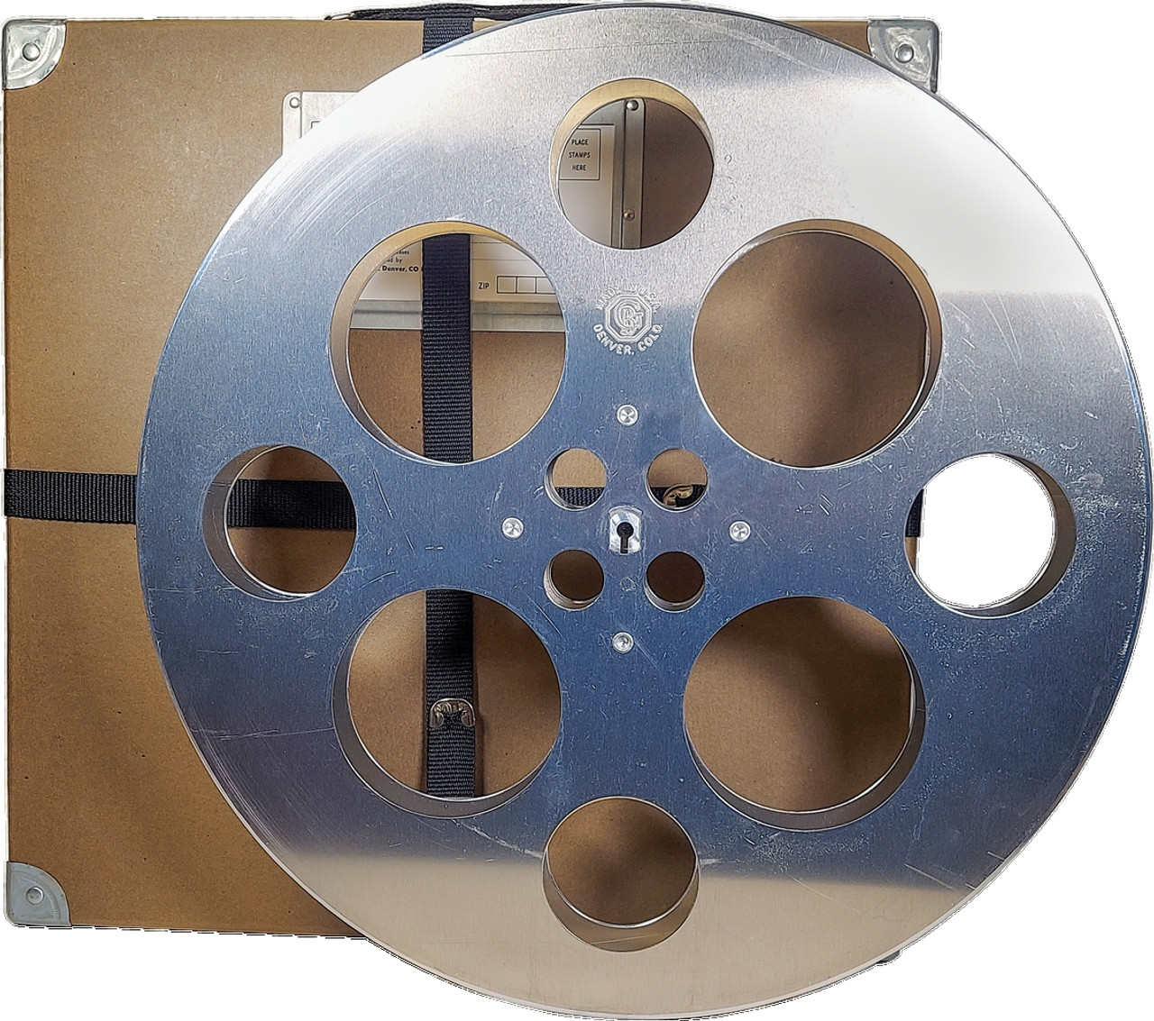35MM Vintage Raw Aluminum Solid Hub Film Reel - DaVinci Emporium