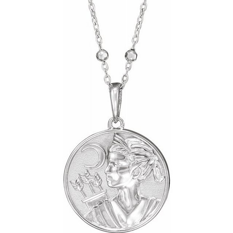 Artemis Coin Necklace in 14k Yellow 