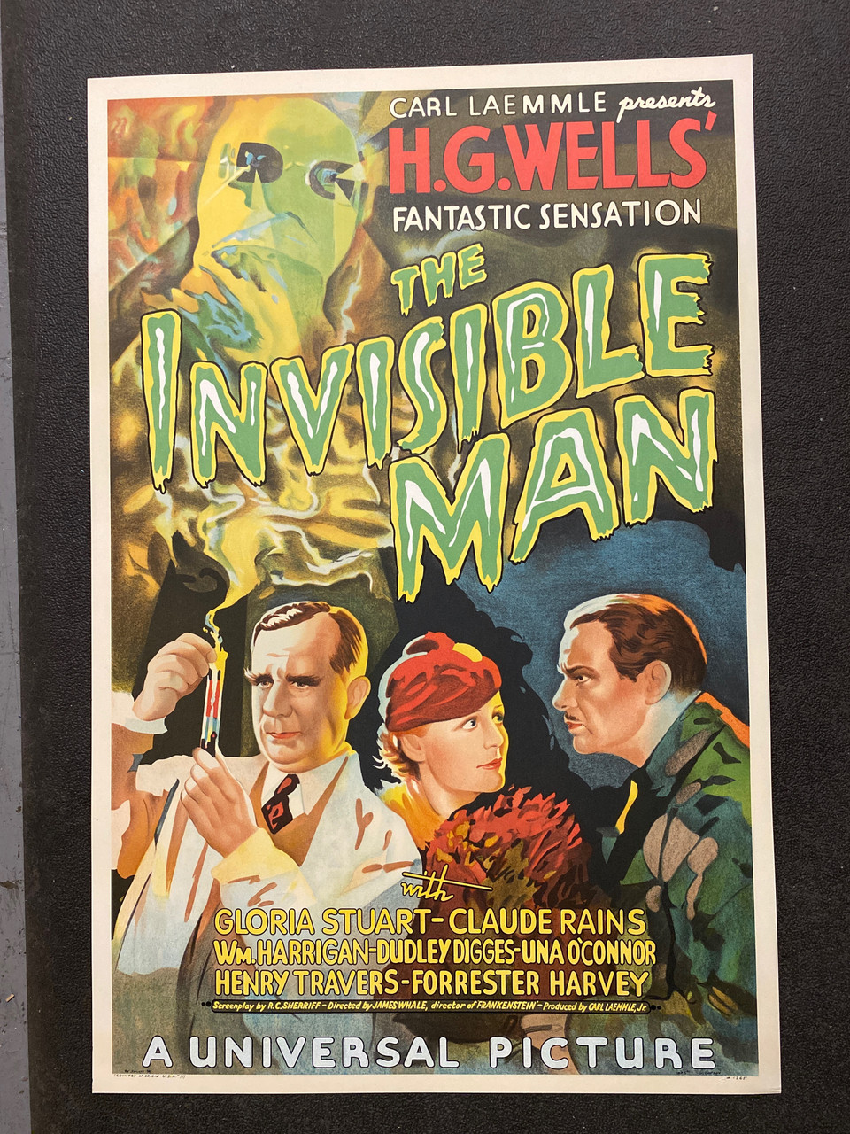 The Invisible Man 1933 Movie Poster Lithograph Davinci Emporium