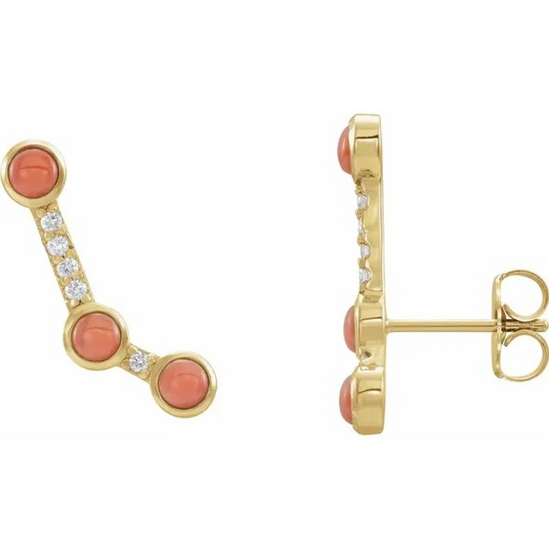 Clarissa Ear Climbers in Gold Mix main image 1