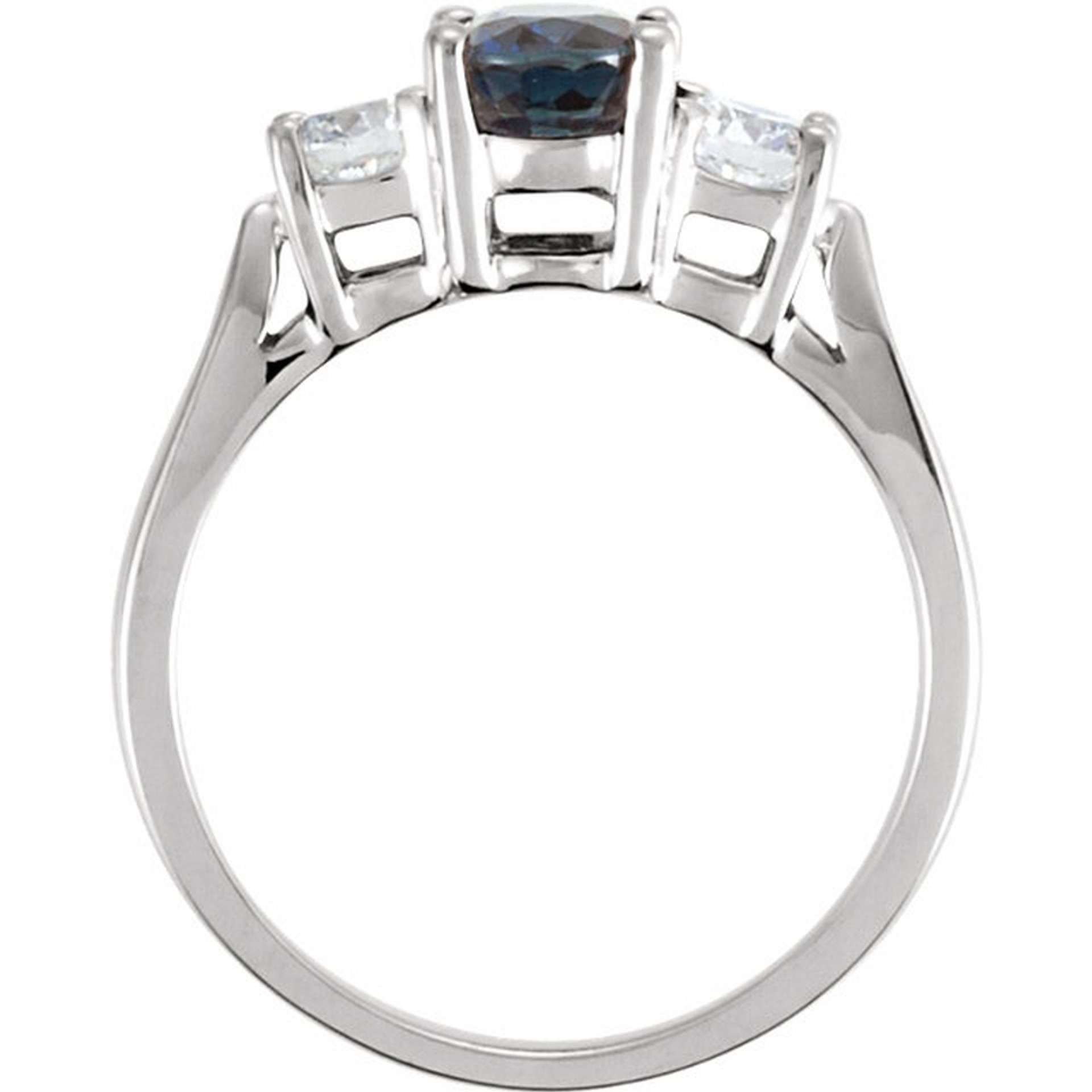 Platinum Blue Sapphire and Diamond Ring - DaVinci Emporium