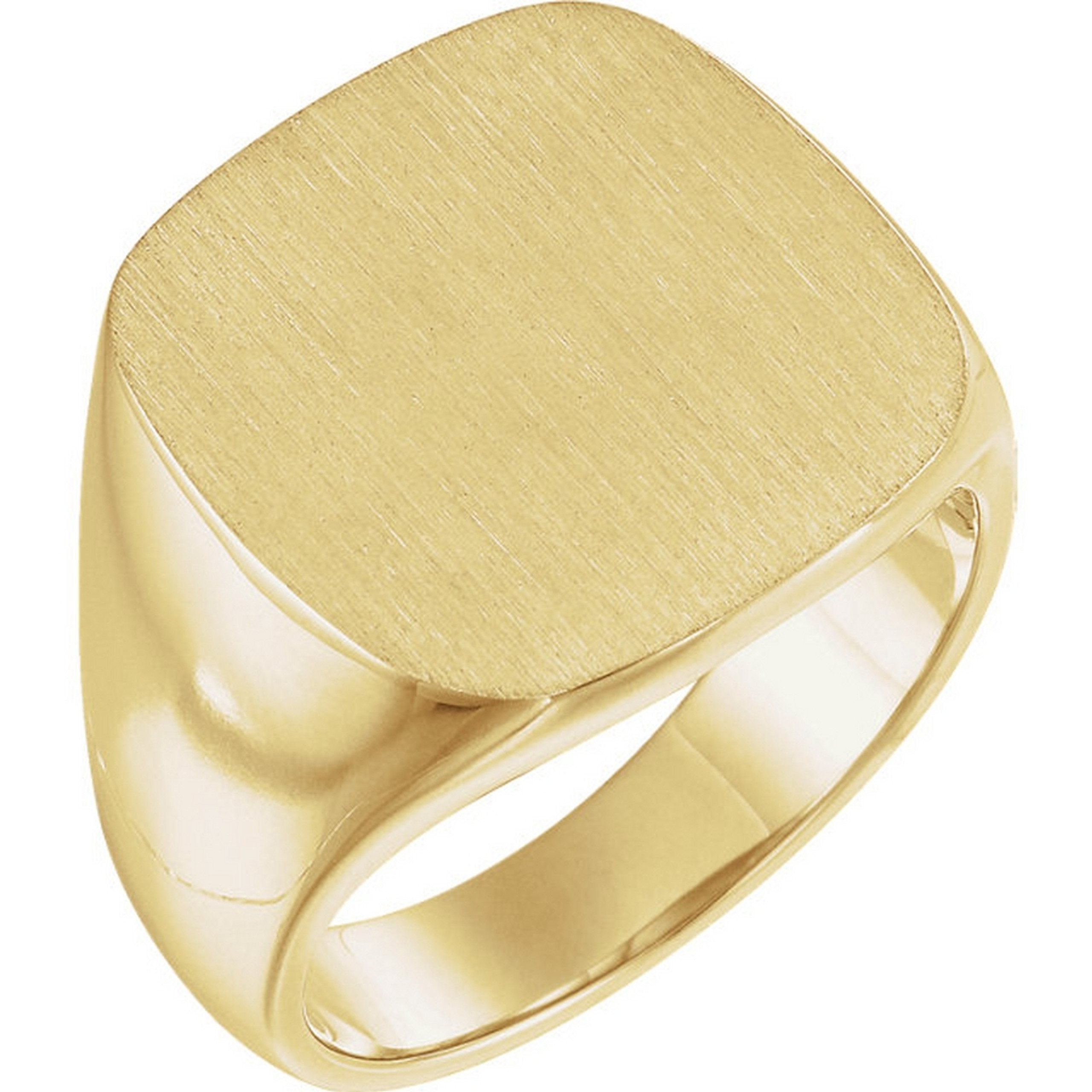 Men S Solid Signet Ring 18K Yellow Gold DaVinci Emporium   18k Yellow Gold Mens Solid Back Signet Ring  70770.1495508357 