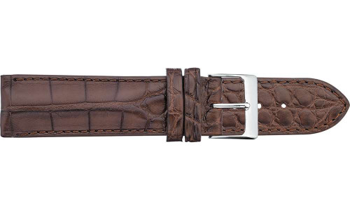 Genuine Louisiana Alligator Semi-Padded and Stitched Matte Watch Strap ...