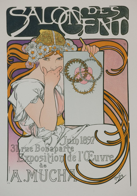 Alphonse Mucha Salons des Cent 1897 Lithograph