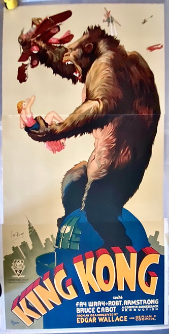 King Kong 3 Sheet 1933 Movie Poster Lithograph Signed by Fay Wray King Kong 3 Sheet 1933 Movie Poster Lithograph Signed by Fay Wray