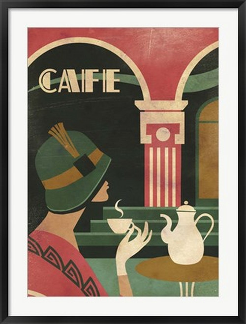 Art Deco Cafe Framed Fine Art Print by Martin Wickstrom