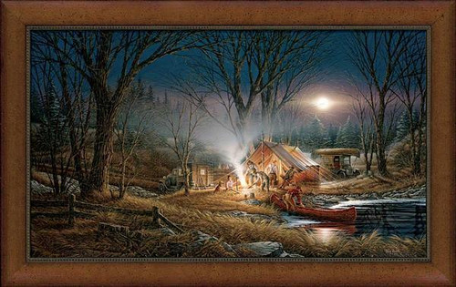 Campfire Tales - Framed Museum Canvas  Limited Edition by Terry Redlin 