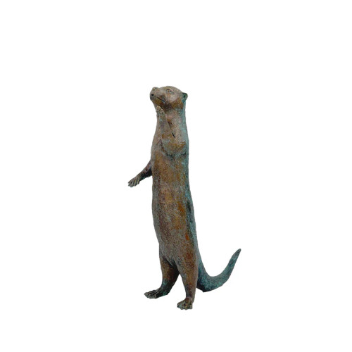 Standing Otter Bronze Fountain Sculpture