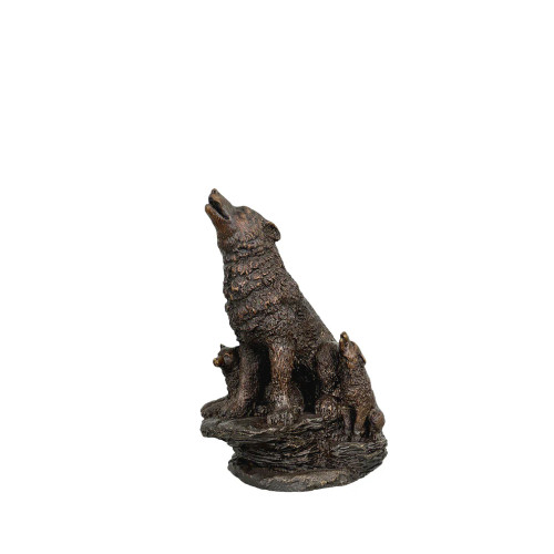 Wolf Family Table-Top Bronze  Sculpture
