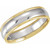 18k Yellow Gold and Platinum Grooved Wedding Band